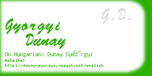 gyorgyi dunay business card